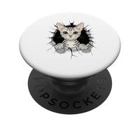 Cracked Wall Egyptian Mau PopSockets Adhesive PopGrip