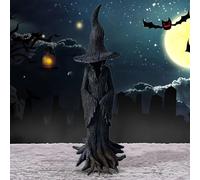 Cracker Barrel Witch Statue - Halloween Witch Statue,11.8" Gothic Halloween Resin Figurine for Home, Patio, Desktop Decor, Retro Magician Dark Fantasy Sculpture