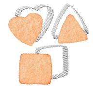 Cracker Cutter - Stainless Steel Cracker Mould | Min-i Cookie Cutter Set | Heart Cookie Cutting Board Set | for Baking Tools and Food Supplements | Stam Cutter