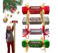 Cracker Money Pull, Christmas Money Pull Box, Christmas Money Crackers, Money Pull Out Gift Box, Cash Cracker, Surprise Money Pull Pouch, DIY Box Pulling Out Cash for Kids Adults Gifts (4Set)