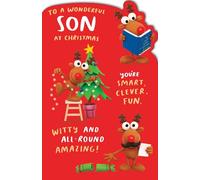 Crackers All-Round Amazing Son Funny Reindeer Christmas Greeting Card 558943