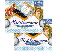 Crackers Bundle With Mediterranean Pinch Of Salt Crackers 190g (2 Pack) - By Oerich Gift
