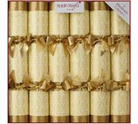 Crackers Ltd 6 x Gold Damask Christmas Crackers by Robin Reed