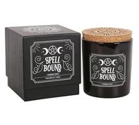 Crackers Ltd Gothic Spell Bound Frankincense Scented Candle, Black Glass with Cork Lid, 8x8x9cm, Gift Box Packaging, 21 Hour Burn Time