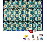 Crackers Ltd Lucky Sixpence Silver Christmas Crackers Ltd Box of 8 Winter Birds Design with a sixpence, keepsake stocking and gift