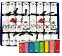 Crackers Ltd Musical Christmas Crackers with Mini Xylophones - Christmas Skulls Design