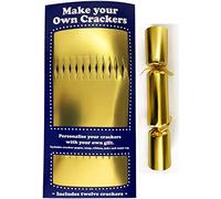 Crackers Ltd - Set of 12 Flat Pack Make Your Own Gold Christmas Crackers