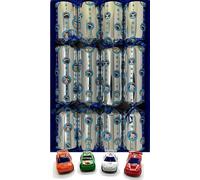Crackers Ltd Set of 4 Christmas Dogs Design Christmas Crackers -with pull back racing cars and a track