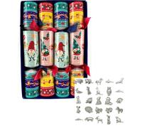 Crackers Ltd Set of 4 Pewter Animal content Christmas Crackers - Gonk Gang Design