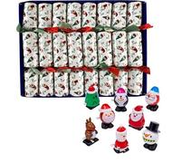 Crackers Ltd Set of 8 Racing Clockwork Characters Christmas Gonks Christmas Crackers - snowman, trees, santa and more