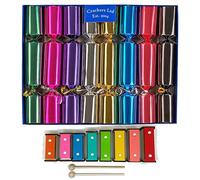 Crackers Musical Christmas Crackers with Mini Xylophones - Bright Metallic Family Christmas