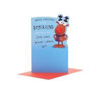 Crackers To My Boyfriend Funny Reindeer-Tastic Christmas Greeting Card