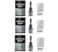 CrackFix Pro Kit, Windshield Crack Repair kit, fix Glass Cracks, Windshield Repair Kits, Car Glass Kits, Chips and Cracks Car Glass Repair Kits, ToCet Rid of Cracks and Chips (3 PCS)