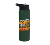 Cracking Codes is My Cardio Cryptologic Technician Stainless Steel Insulated Water Bottle