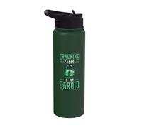 Cracking Codes is My Cardio Cryptologic Technician Stainless Steel Insulated Water Bottle