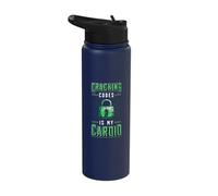 Cracking Codes is My Cardio Cryptologic Technician Stainless Steel Insulated Water Bottle