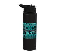 Cracking Codes is My Cardio Cryptologic Technician Stainless Steel Insulated Water Bottle