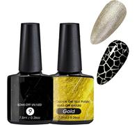 Crackle Effect Gel Nail Polish, Gold Base Coat, 7.5ml, LED/UV Soak-Off