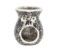 Crackle Effect Oil Burner Something Different Mid Grey One Size