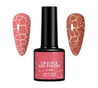 Crackle Gel Nail - Trendy Fingernail Decoration, Colour Coating | Home Gathering Holiday Prom Dating Use, Nails Art Design, Stylish Cosmetic Collection, Professional Manicure - Accesso
