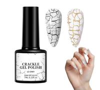 Crackle Gel Polish - Unique Texture Effect High Pigment Lacquer Creating Artistic Fingernail Designs | Trendy Finish Parties Prom Gatherings Home Beauty Routines With Bold Creative D