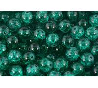 Crackle Glass Beads - 4mm - Colour Choice - Craft Jewellery Bracelet Necklace Making Bead (Jade, 5 Packs)