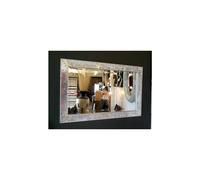 Crackle Mirror Silver Frame 90X60Cm