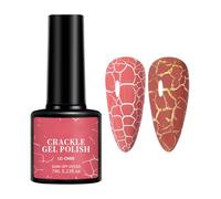 Crackle Nail Polish - Crackle Nail Lacquer, Decorative Girls Manicure Paint | Creative Fingernail Beauty Design Set, Stylish Trendy Gel Art Collection for Salon Home Holiday Prom and Dating
