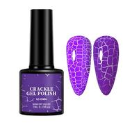 Crackle Nail Polish - Crackle Nail Lacquer, Decorative Girls Manicure Paint | Creative Fingernail Beauty Design Set, Stylish Trendy Gel Art Collection for Salon Home Holiday Prom and Dating