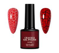 Crackle Nail Polish, with Stunning Crackle Gel Effect, 7ml, Cracked Nail Polish, Shattered Look Nails Paint, DIY Fingernail Decoration Art, Long-Lasting, Chip-Resistant, for Personal Use, Gifting
