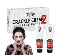 Crackle White Face Paint Halloween 2x25g I SFX Makeup for Zombie Look | Crackle Cream splits open on its own as it dries, like corpse skin or the glaze of an old porcelain doll.