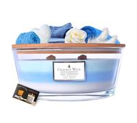 Crackle Wick 3-Layer Scented Crackling Wooden Wick Candle in Elegant Ellipse Glass Jar with Lid, 485g - Includes ShopZee Candle Safety Tips Guide (Cosy Comforts)