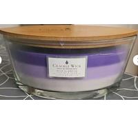 Crackle Wick Large Scented Candle in Glass Jar 485g - Triple Scent - Dusk Glamour, Peacefull Hideaway or Exotic Blooms (485g, Dusk Glamour)