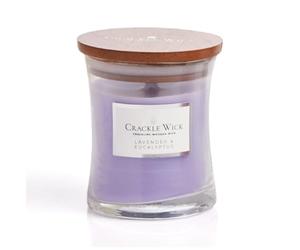 Crackle Wick Lavender & Eucalyptus Scented Candle, Mini Hourglass