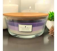 Crackle Wick Triple Layer Wooden Wick Dusk Glamour Scented Candle, 20.3 cm