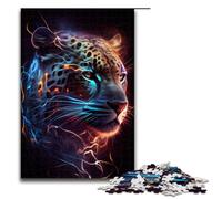 Crackling Thunder Jaguar Pieces Puzzle Gifts Wooden Jigsaw Puzzles Perfect for Family Gatherings Birthdays Holidays 1000 PCS(75x50cm)