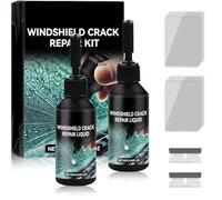 Cracks Gone Glass Repair Kit, Universal Crack Repair Liquid, Glass crack scratch Adhesive Repair Fluid, Multifunction Repair Liquid Glue, for Automotive Windscreen Tool (2PCS)