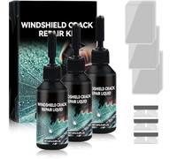 Cracks Gone Glass Repair Kit, Universal Crack Repair Liquid, Glass crack scratch Adhesive Repair Fluid, Multifunction Repair Liquid Glue, for Automotive Windscreen Tool (3PCS)