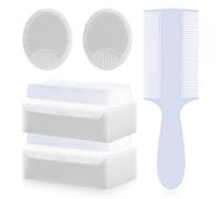 Cradle Cap Brush for Babies, 5Pcs Cradle Cap Treatment Set with Soft Bristle Brushes Silicone Scrubber Long Comb for Newborn Bathing Essentials Baby Brush and Comb Set (White)