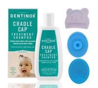 Cradle Cap Treatment Shampoo for Babies Bundle with 125ml Dentinox Baby Shampoo FOR Newborn, Cradle Cap Face Wash Brush & Infant Bathing Soft Comb Bundle By GOOFIIE.