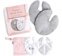 Cradle & Grace ClayLuxe Breast Therapy Packs, Natural Clay Hot & Cold Breast Pads with Covers & Bag, Reusable Breast Ice Packs for Mom's Breastfeeding Essentials