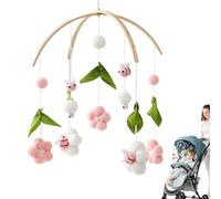 Cradle Mobile Boys and Girls - Hanging Cradle Toy with Bees, Visual Development Aid The Cradle | Pushchairs with Handmade Felt Design Mounting Bracket
