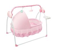 Cradle Swing with Bluetooth, Remote Control, 5 Speed Settings, Pink, Foldable, 87x51x19cm Basket, 25kg Capacity