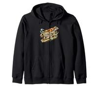 Cradling Through Life Lacrosse Player Lax Bro Game Gift Zip Hoodie
