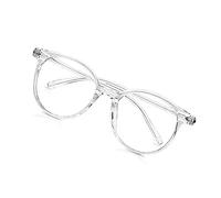 Craebuer Blue Light Blocking Glasses, Anti Eyestrain & UV Glare, Fashion Retro Round Lightweight Frame, Computer Gaming Screen Blue Light Blocker Glasses for Women Men(Clear)