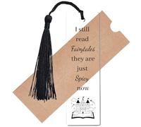 CRAETCABIN Castle Bookmarks Transparent Bookmark Rectangle Book Marker Tag Inspirational Quote Clear Acrylic with Tassel Gift for Students Book Lovers Graduation 4.6x1.3 Inch-I Still Read Fairytales