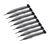 Crafans 10 Pairs Lace Shoelaces 82CM Black Laced 3CM Wide Shoes Laces Flowers Polyester Transparent Shoelaces for Adult Sneakers, Replacement Shoelace, Black