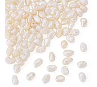 Crafans 100Pcs Natural Pearl Beads Antique White Cultured Freshwater Pearls 3-5MM Potato Shape Polished Freshwater Pearl Bead for DIY Bracelet Necklace Jewelry Making