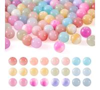 Crafans 120Pcs Natural Persian Jade Beads 8MM Round Stone Bead 12 Colors Crafts Jade Dyed Bead Bulk for DIY Necklace Earring Bracelet Keychains Jewelry Making