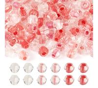 Crafans 200Pcs 4MM Faceted Bicone Glass Beads Saddle Brown Transparent Mini Crafts Beads Bulk Glass Jewelry Beads for Crafts Supply Bracelet Necklace Earring Jewelry Making